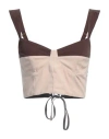 Sabina Musayev Sabina Musáyev Woman Top Beige Size S Viscose, Polyester In Beige