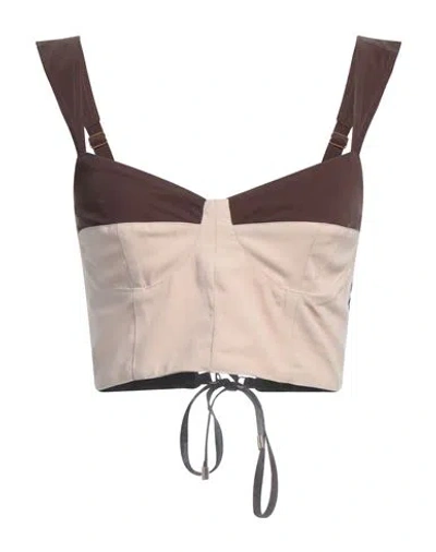 Sabina Musayev Sabina Musáyev Woman Top Beige Size S Viscose, Polyester