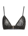 Sabina Musayev Sabina Musáyev Woman Top Black Size S Polyester, Metallic Fiber