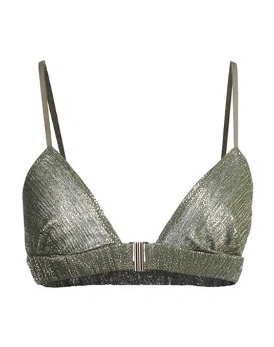 Sabina Musayev Sabina Musáyev Woman Top Military Green Size M Polyester, Metallic Fiber