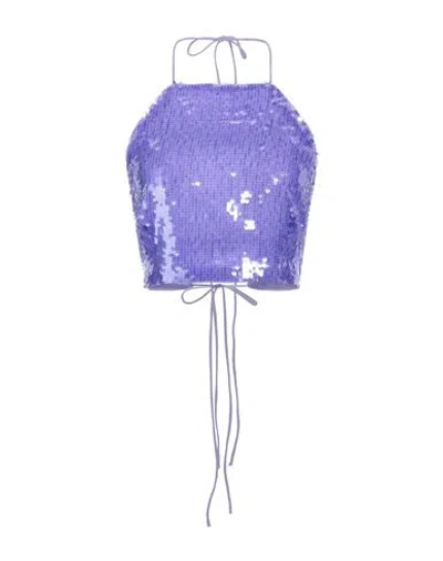 Sabina Musayev Sabina Musáyev Woman Top Purple Size Xs Polyester, Pet (polyethylene Terephthalate)