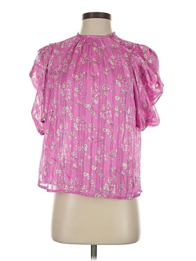 Pre-owned Sabina Musayev Short Sleeve Blouse In Pink