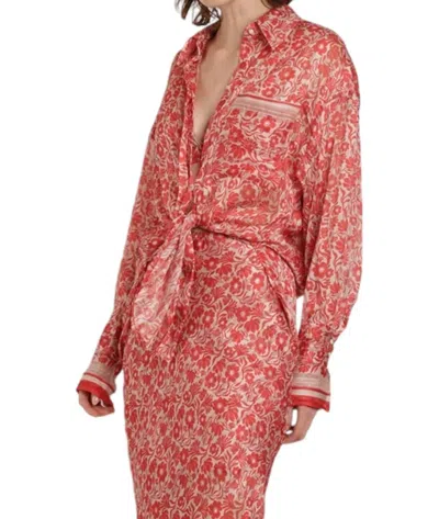Sabina Musayev Stanley Top In Red Print