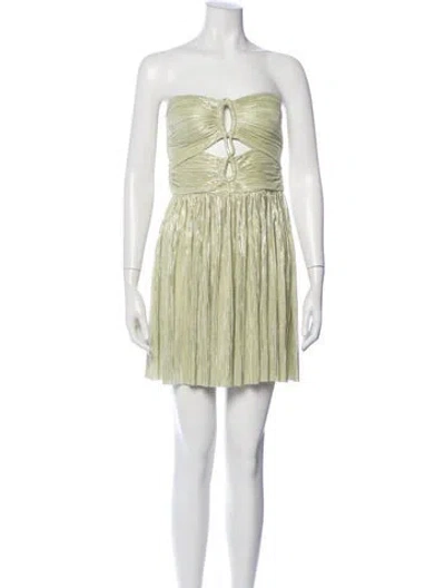 Pre-owned Sabina Musayev Strapless Mini Dress In Green