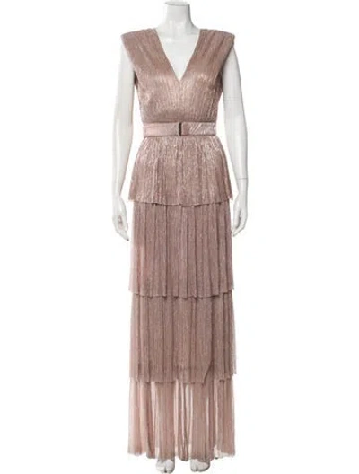 Pre-owned Sabina Musayev Striped Long Dress