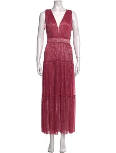 Pre-owned Sabina Musayev Striped Long Dress In Pink