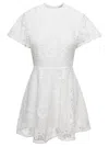 SABINA MUSAYEV 'SUE' MINI WHITE DRESS WITH CUT-OUT AT THE BACK IN LACE WOMAN