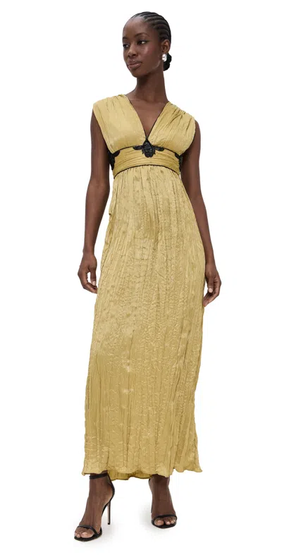 Sabina Musayev Torin Dress Antique Gold