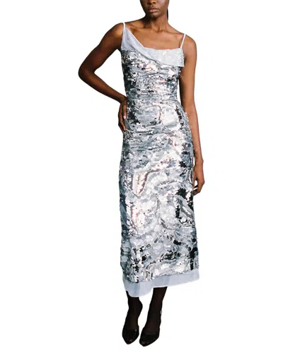 Sabina Musayev Twinkle Maxi Dress In Silver