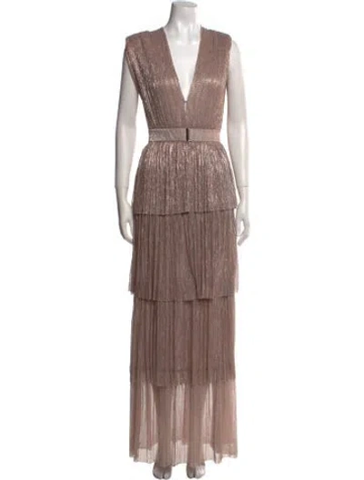 Pre-owned Sabina Musayev V-neck Long Dress