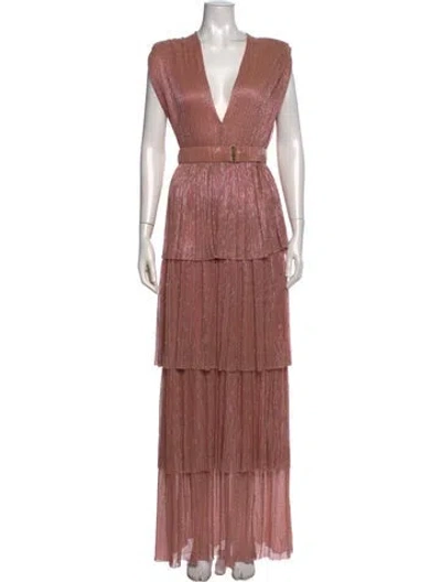 Pre-owned Sabina Musayev V-neck Long Dress