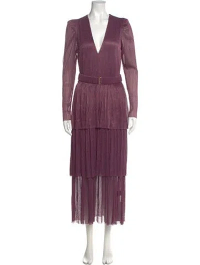 Pre-owned Sabina Musayev V-neck Long Dress W/ Tags In Purple