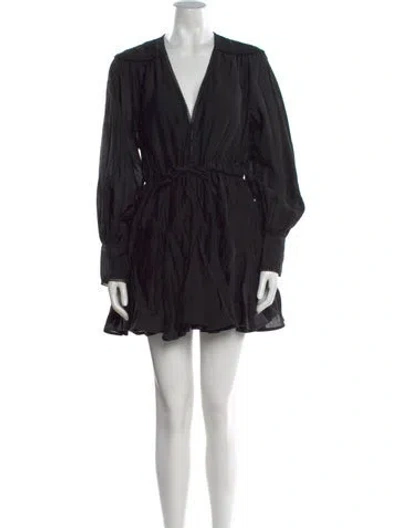 Pre-owned Sabina Musayev V-neck Mini Dress In Black