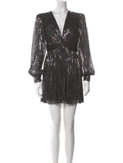 Pre-owned Sabina Musayev V-neck Mini Dress In Multi