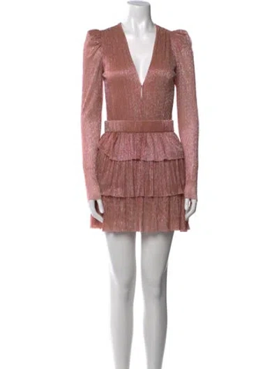 Pre-owned Sabina Musayev V-neck Mini Dress In Pink