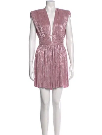 Pre-owned Sabina Musayev V-neck Mini Dress W/ Tags In Pink
