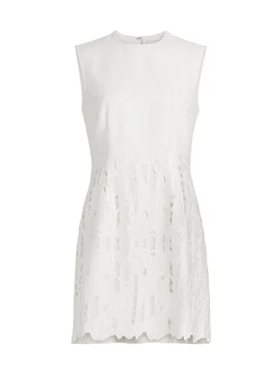 Sabina Musayev Women's Georgia Lace-trimmed Sleeveless Minidress In White