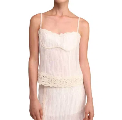 Sabina Musayev Yvonne Top In Ivory In Pink