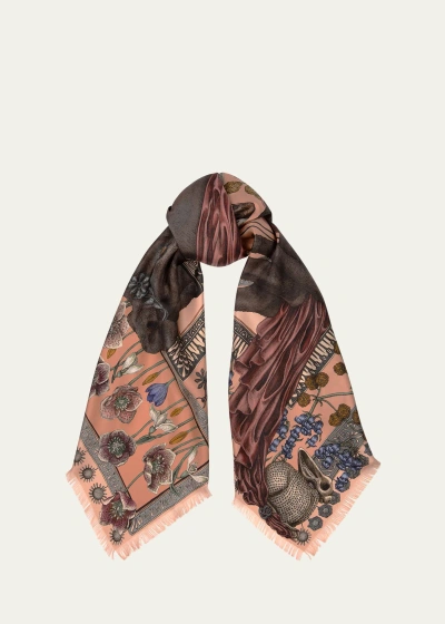 Sabina Savage Honouring Argos Silk Twill Scarf In Multi