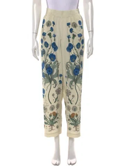 Pre-owned Sabina Savage Silk Wide Leg Pants In Neutrals