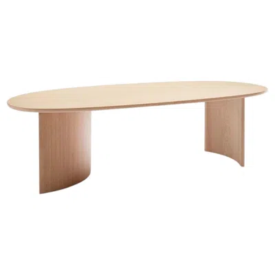 Pre-owned Sabine Marcelis Arco Solid Oak Dew Table By  In Stock In Brown