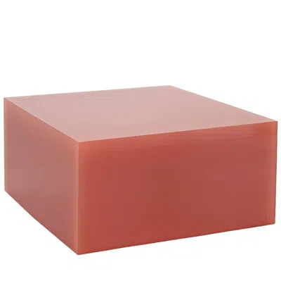Pre-owned Sabine Marcelis Candy Cube Colour Caramel Contemporary Low Side Table Resin In Brown