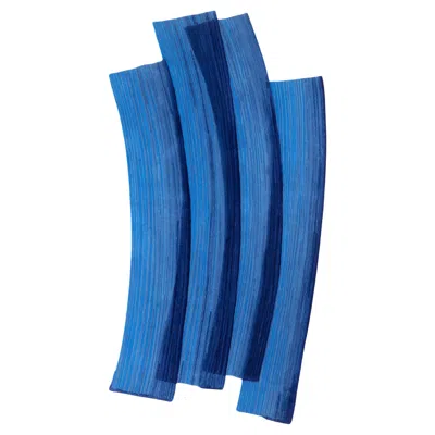 Pre-owned Sabine Marcelis Cc-tapis Stroke 1.0 Handmade Blue Rug In Wool By  - In Stock