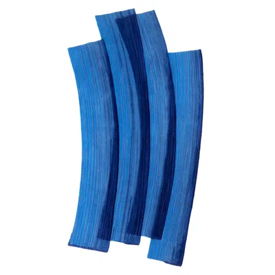 Pre-owned Sabine Marcelis Cc-tapis Stroke 1.0 Handmade Blue Rug In Wool By  - In Stock