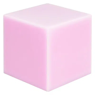 Pre-owned Sabine Marcelis Contemporary Bubblegum Pink Candy Cube Glossy Resin Side Table