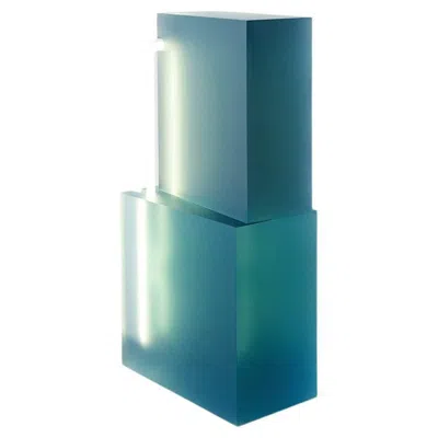 Pre-owned Sabine Marcelis Contemporary Floor Lamp Model "totem 60" By , Blue Resin And Neon