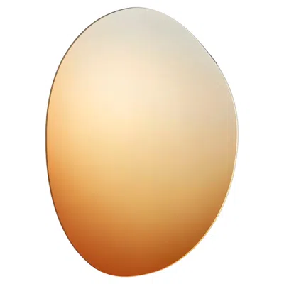 Pre-owned Sabine Marcelis Contemporary Wall Mirror Off Round Hue #4 By , Sunrise Orange