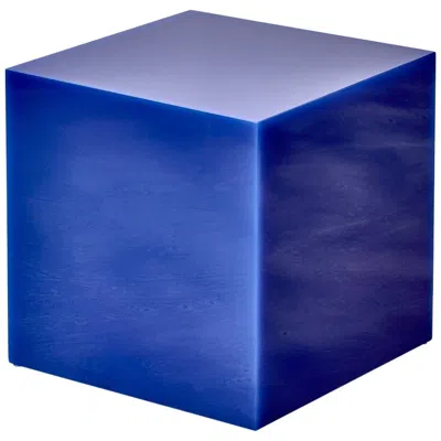 Pre-owned Sabine Marcelis Electric Blue Candy Cube Contemporary Side Table High Cast Resin