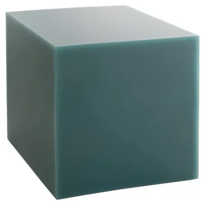 Pre-owned Sabine Marcelis Forest Green Candy Cube Contemporary Side Table Polished Resin