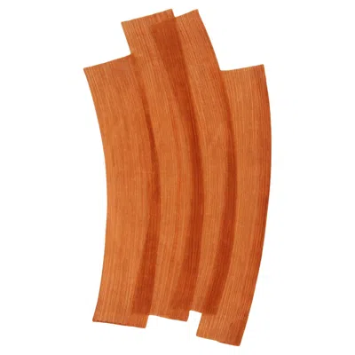 Pre-owned Sabine Marcelis Gesture Cc-tapis Stroke 1.0 Handmade Orange Rug In Wool By