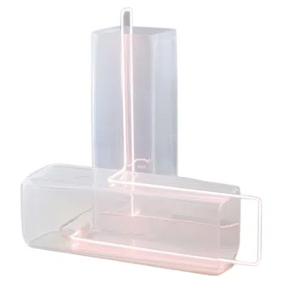 Pre-owned Sabine Marcelis Ligne Light 1, By , Blown Glass, Neon Light, Glass Table Lamp In Transparent