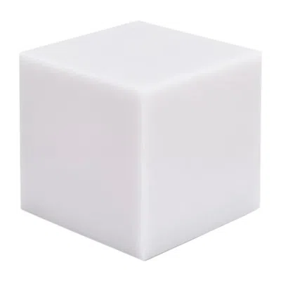 Pre-owned Sabine Marcelis Marshmellow White Cream Candy Cube Contemporary Side Table