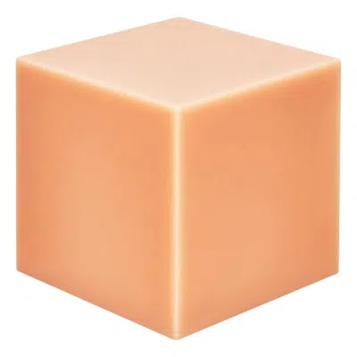 Pre-owned Sabine Marcelis Peach Colour Candy Cube Contemporary Side Table Or Night Stand In Orange