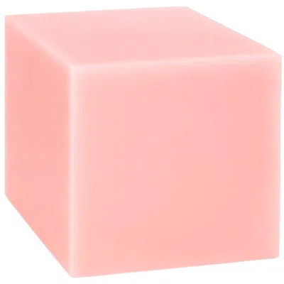 Pre-owned Sabine Marcelis Pink Resin Candy Cube Contemporary Square Side Table, Rotterdam