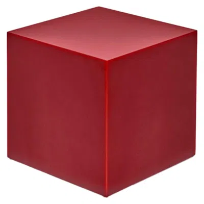 Pre-owned Sabine Marcelis Tomato Red Candy Cube Contemporary High Gloss Resin Side Table
