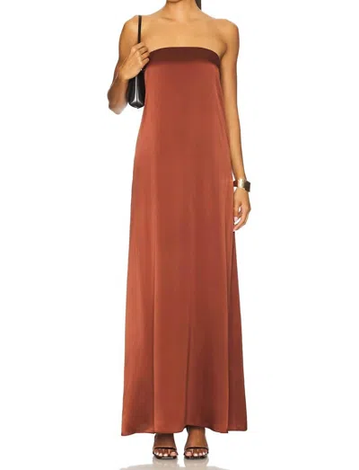 Sablyn Arden Strapless Maxi Dress In Mahogany In Brown