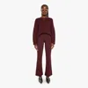 Sablyn Bailey High Rise Pintuck Flare Bordeaux Pants In Multi