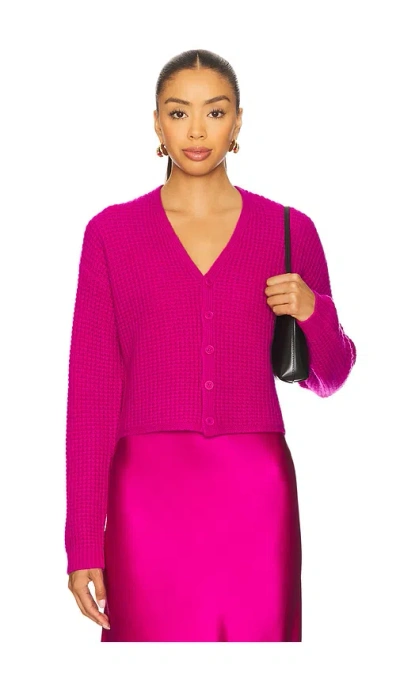 Sablyn Bianco Cropped Cardigan In Magenta