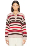 Sablyn Billie Relaxed Collared Sweater In Multi