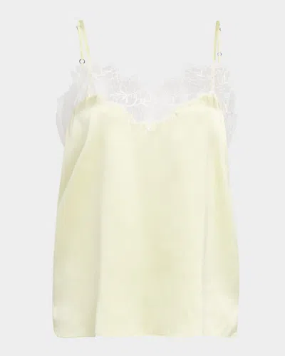 Sablyn Bobbi Lace-trim Cami In Yellow