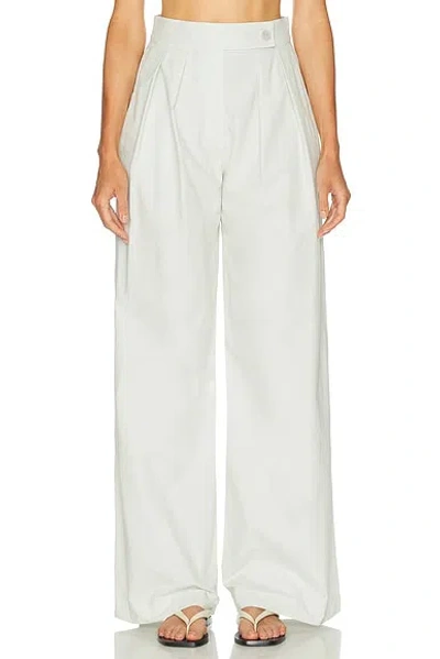 Sablyn Brooke C High Rise Double Pleat Pant In White