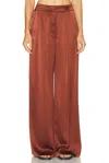 Sablyn Brooke High Rise Double Pleat Trouser In Brown