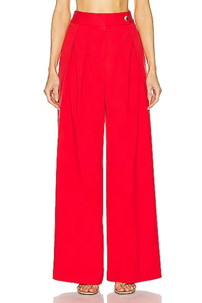 Sablyn Brooklyn Twill Pant In Scarlet