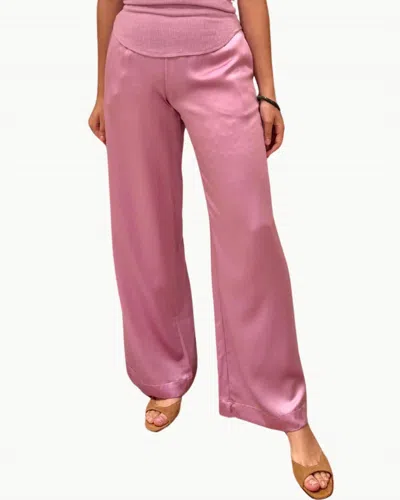 Sablyn Brynn High Rise Pull On Wide Leg Pant In Orchid In Pink