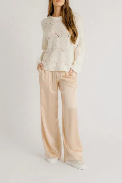 Sablyn Brynn High Rise Pull On Wide Leg Pant In Pink Sand In Neutral