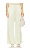 Sablyn Brynn Wide Leg Pant In Pale Citron